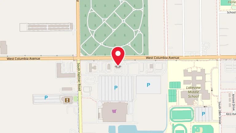 Street map showing Big Boy Battle Creek at 2183 W Columbia Ave