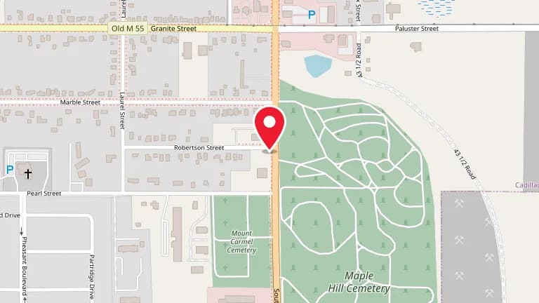 Street map showing Big Boy Cadillac at 1310 S Mitchell St