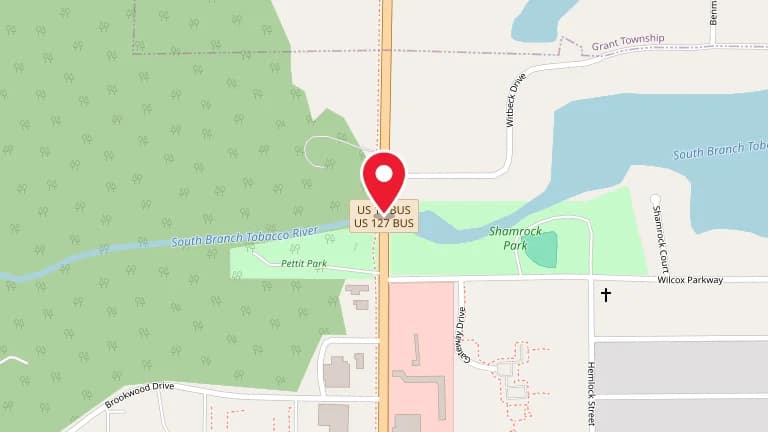 Street map showing Big Boy Clare at 10240 S Clare Ave